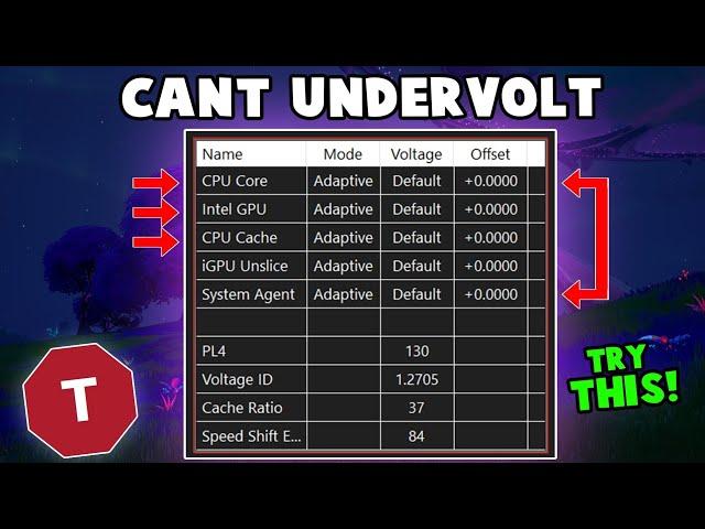 Can't Undervolt Your Laptop CPU? Try This...