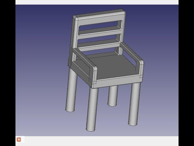 Making a Chair in free cad  IITKGP Malothro Mena 21GG20002 Section 3 DY17003