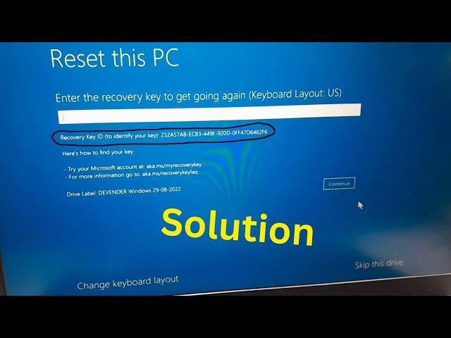 Bitlocker Recovery Key | Bitlocker Unlock With Recovery Key