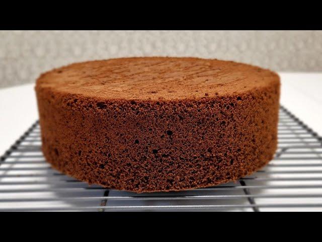 Лёгкий рецепт шоколадного бисквита для тортов и пирожных/ Simple chocolate sponge cake recipe