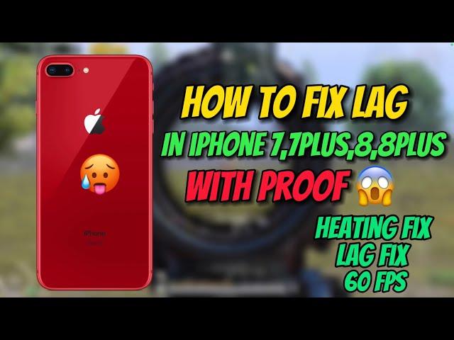  HOW TO FIX PUBG LAG IN IPHONE 6,7,7Plus, 8PLUS - WITH PROOF - LAG FIX SETTING