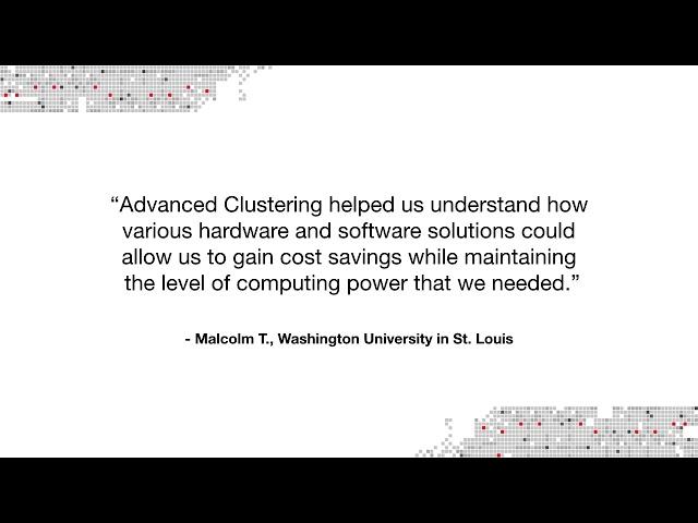 Advanced Clustering Technologies Customer Testimonials