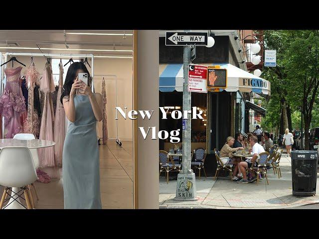 Living in NYCSoho cafe, Work, Madison square Park, Summer bag rec, NYC life, Silent Korean vlog