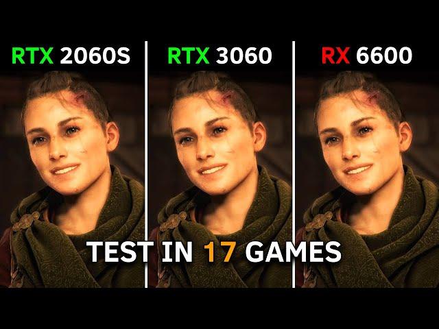 RX 6600 vs RTX 2060 SUPER vs RTX 3060 | Test In 17 Latest Games | 2023