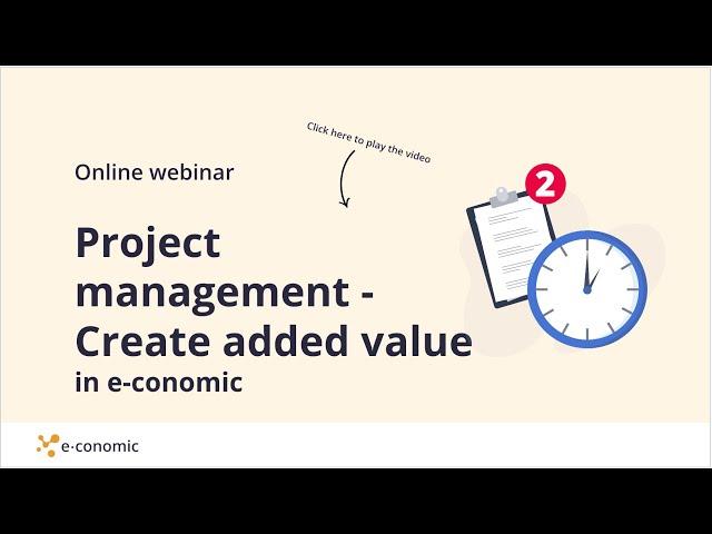 English webinar: Project management - Create added value