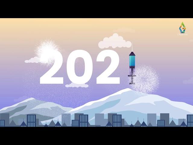 Happy New year 2021 wishes video with Corona theme.