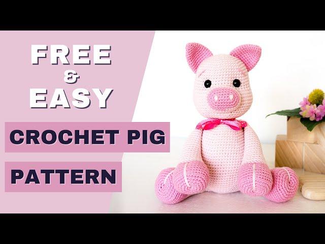 FREE crochet pig pattern | Easy crochet pig tutorial | How to crochet Amigurumi pig tutorial | Piggy