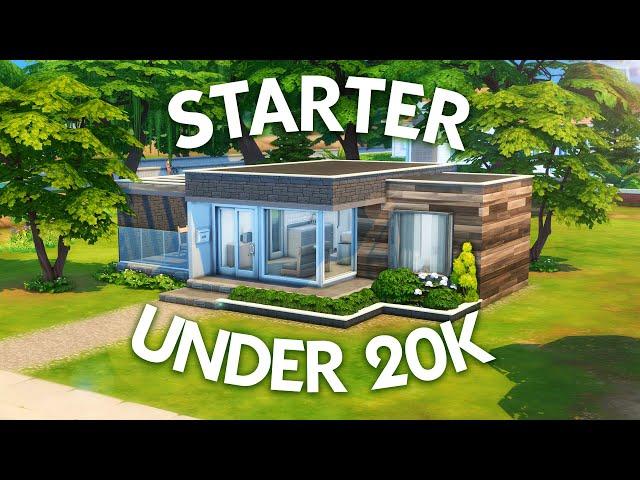 Modern Starter Under 20k // The Sims 4 Speed Build