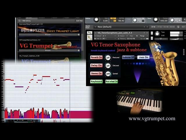 Jazz Tenor Sax Kontakt sample library. Orchestral, brass and woodwind vst