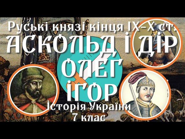 Руські князі кінця IХ – Хст. Аскольд. Олег. Ігор