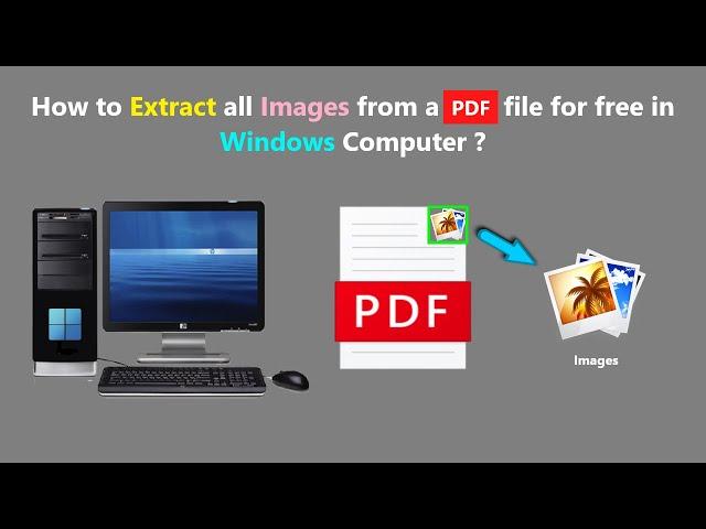 How to Extract all Images from a PDF file for free in Windows Computer ?