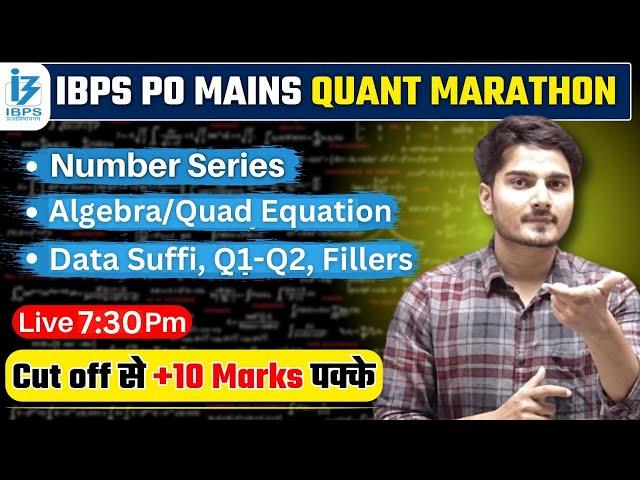 IBPS PO Mains 2024 Marathon | Complete Misc Quant DS, Number System Series Algebra by Vijay Mishra