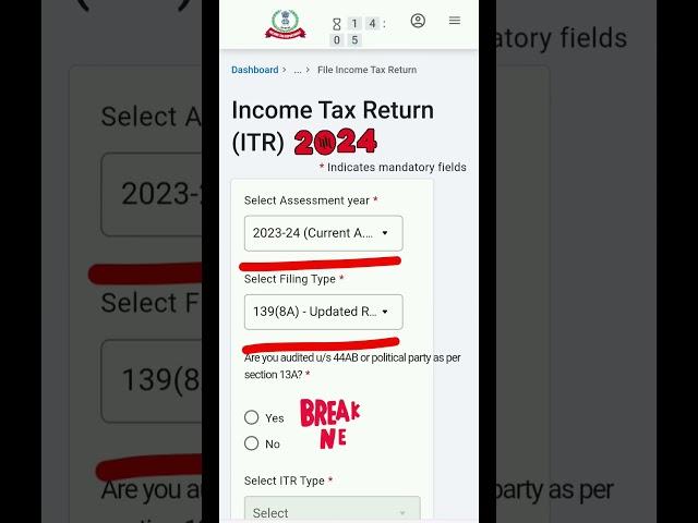 #incometax Filing enabled for F.Y 2022-23 A.Y 2023-24 Online ITR on Income Tax Portal