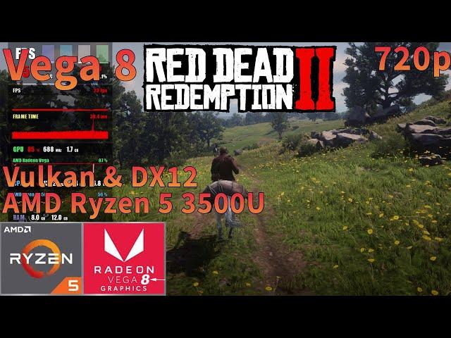 Red Dead Redemption 2 | AMD Ryzen 5 3500U | Vega 8 | 720p | Settings Tested | VULKAN & DX12