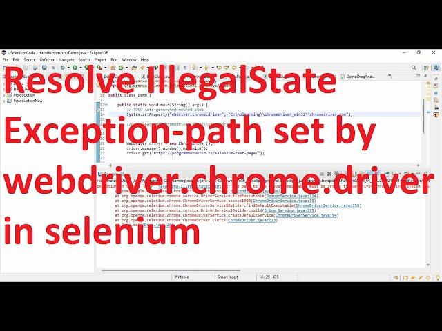 How to resolve “IllegalStateException: path to be set by webdriver.chrome.driver” in selenium?