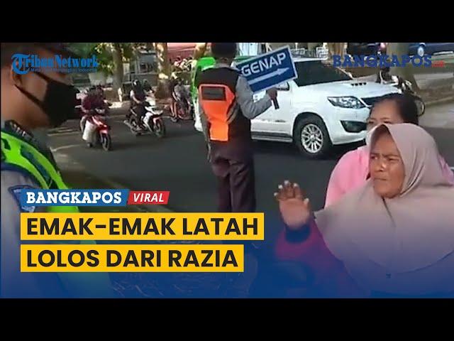 Viral Aksi Emak-emak Latah Melanggar Bisa Lolos dari Razia Polisi