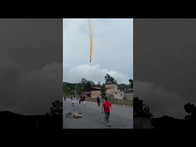 China Rocket Crashes On Town