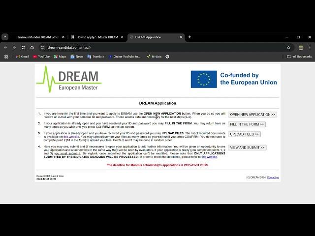 Erasmus Mundus DREAM Scholarship 2025-26 in Europe (Fully Funded + deadline on 31 January 2025)