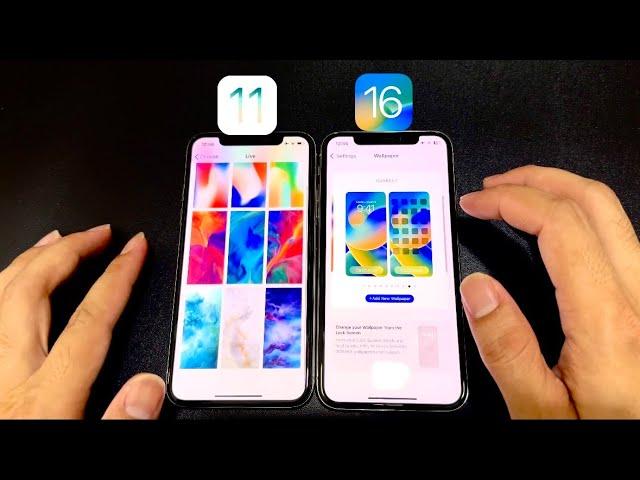 iOS 11 vs iOS 16 on iPhone X 