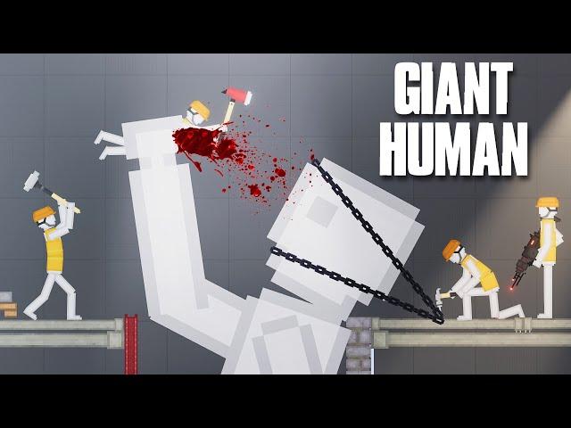 Tiny Human Construction Worker vs Giant Human