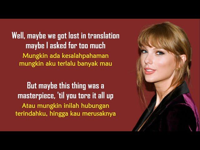 Taylor Swift - All Too Well (10 Minute Version) (Taylor's Version) | Lirik Terjemahan Indonesia