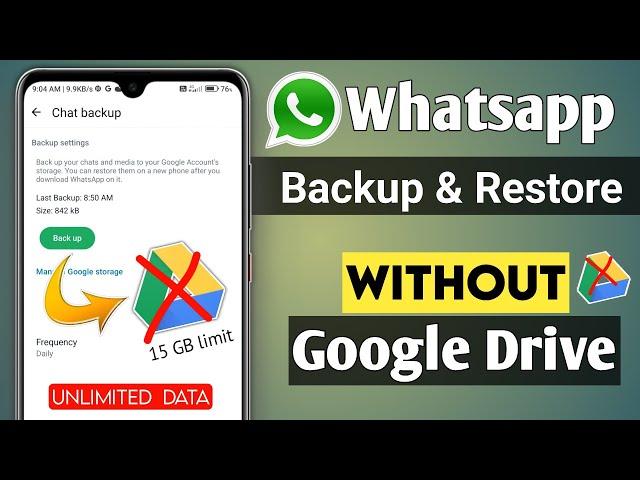 How To Backup Whatsapp Data Without Google Drive | Whatsapp Data Backup Without Google Drive