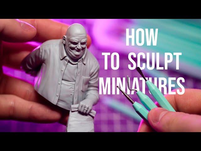 Sculpting HORROR miniature. How to sculpt a polymer clay miniature. TUTORIAL