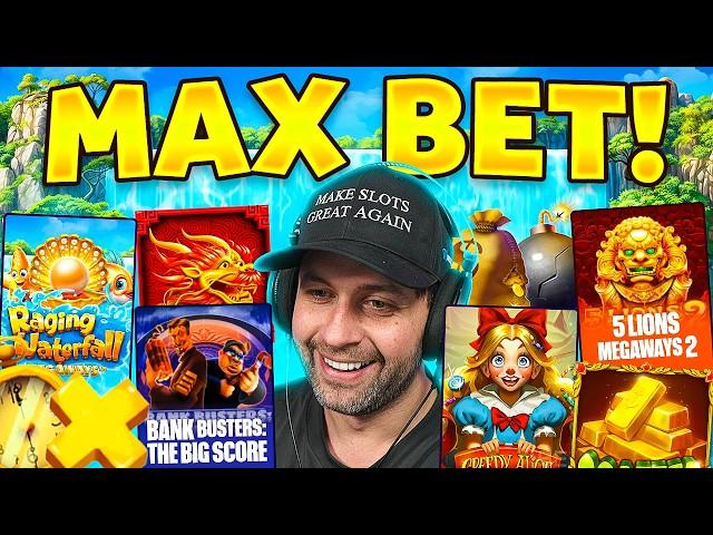 We SPUN IN a MAX BET BONUS on the *NEW* RAGING WATERFALL MEGAWAYS!! (Bonus Buys)