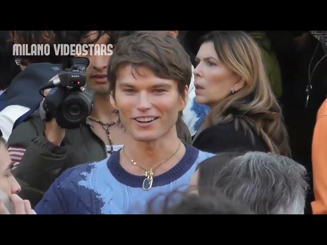 Jordan Barrett very thin @ Milan Fashion Week 14 January 2023 show Fendi