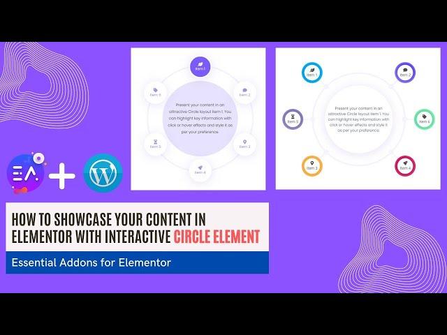 How to Showcase your content in Elementor with Interactive Circle element