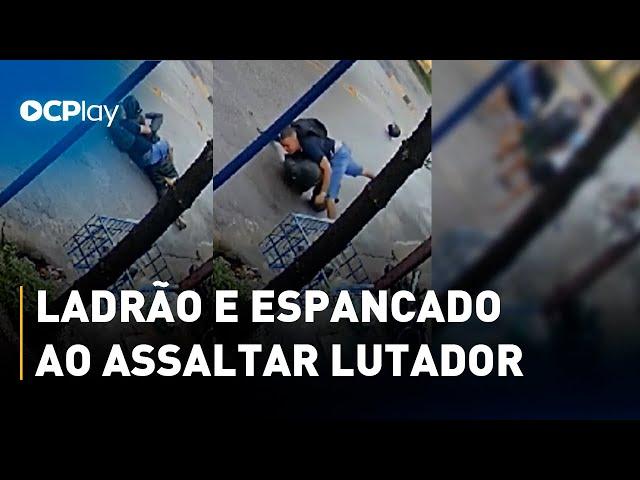 Ladrão é espancado ao assaltar lutador, ele foge e ainda tenta roubar carro