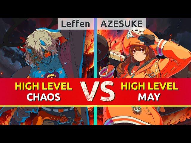 GGST ▰ Leffen (Happy Chaos) vs AZESUKE (May). High Level Gameplay