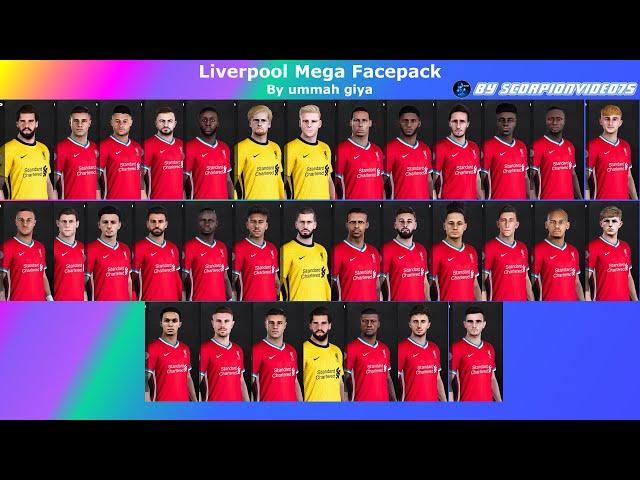 PES 2021 • Liverpool Mega Facepack • by Ummah Giya