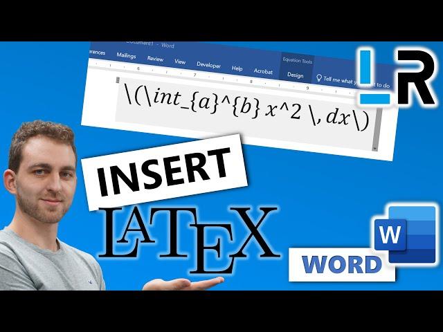 MS Word Insert formula using LaTex equation - 1 Minute
