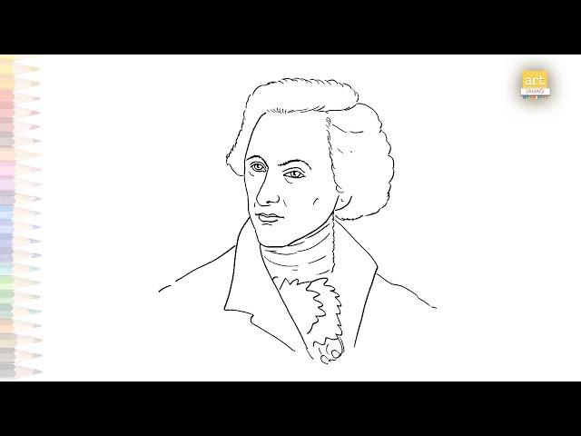 Sir John Herschel drawing easy | Portrait sketches | How to draw Sir John Frederick William Herschel