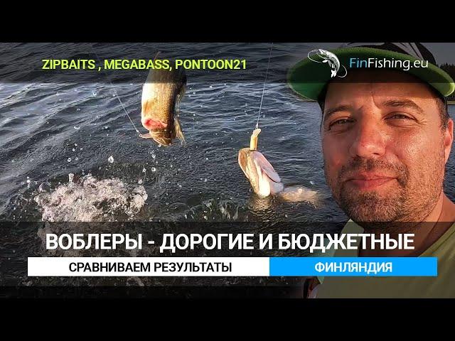 Сравниваем дорогие и бюджетные воблеры. Zipbaits Megabass vs Pontoon21. Рыбалка в Финляндии