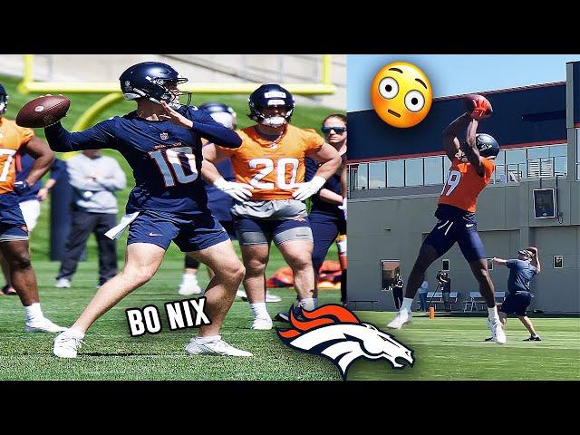 Bo Nix THROWING DARTS & Looking SHARP  Denver Broncos OTA Highlights Day 3