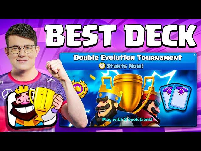 BEST DOUBLE EVOLUTION TOURNAMENT DECK IN CLASH ROYALE!