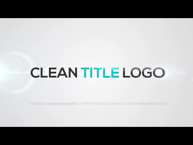 Clean Title Logo Customization - FREE AFTER EFFECTS TEMPLATE