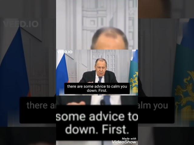 Sergey Lavrov, Russian Foreign Minister , Giving advice.