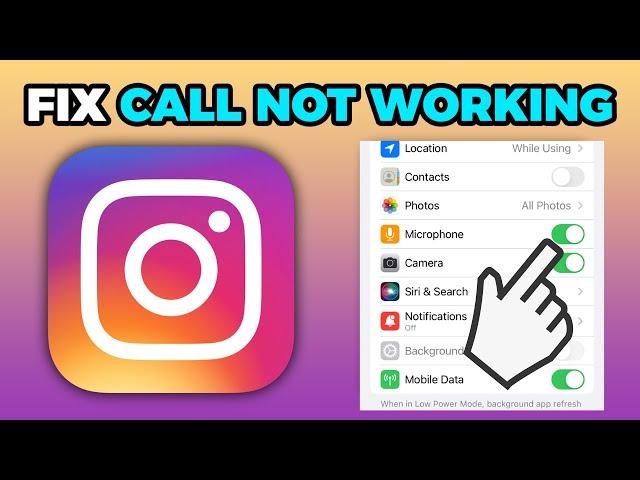 How To Fix Instagram Call Not Working (2024)