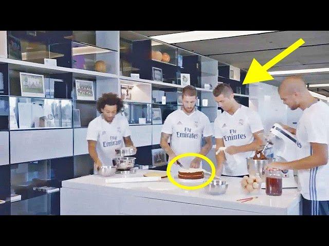 Cristiano Ronaldo and Sergio Ramos make a cake with Marcelo and Pepe for the members of Real Madrid