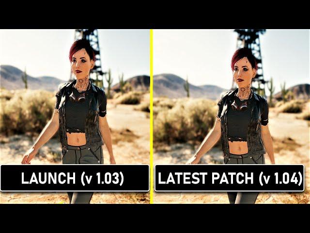 Cyberpunk 2077 | Launch Version (v1.03) VS Latest Patch (v1.04) | Performance Comparison in City