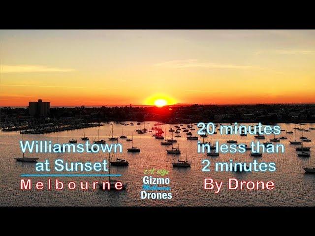 Williamstown at Sunset by Drone - Melbourne, Victoria, Australia