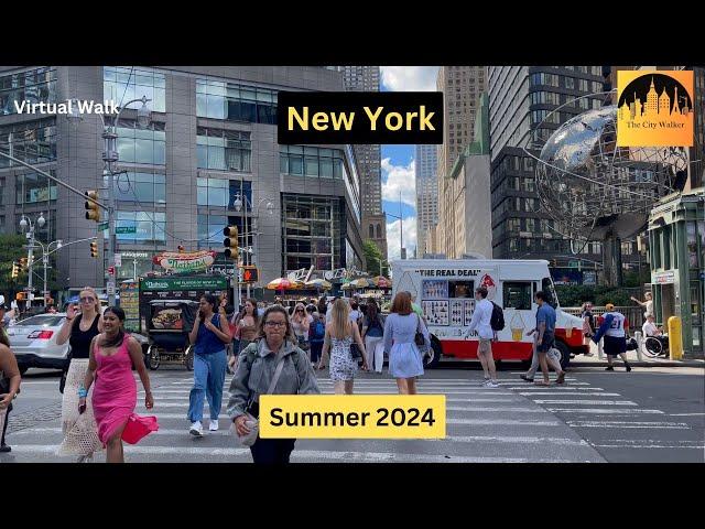 4K  New York City Virtual Walking Tour. Summers in New York 2024