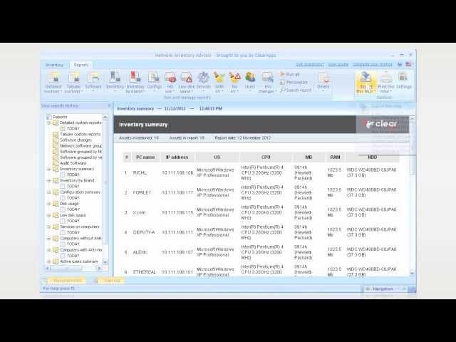 Network PC audit, FREE hardware & software computer audit tool: Network Inventory Advisor