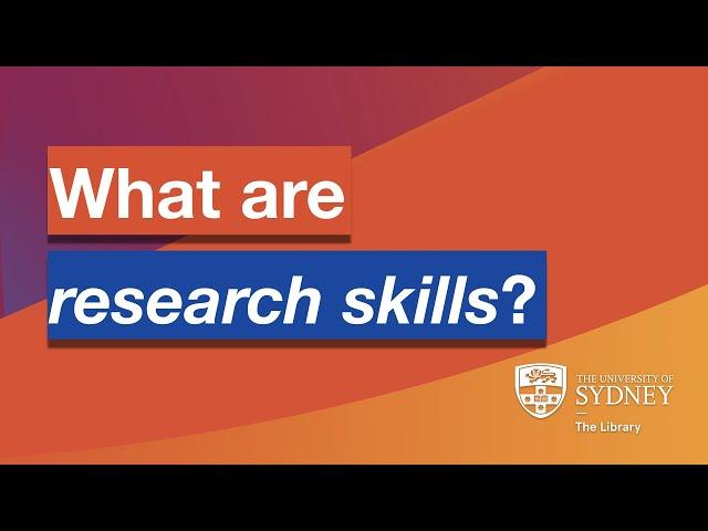 What are 'research skills' for university? (in English and Mandarin)