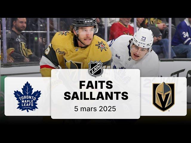 Maple Leafs vs Golden Knights 5/3/25 | Faits saillants