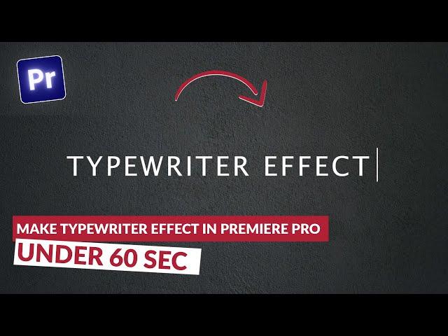 How to make Typewriter Effect | Premiere Pro 2023