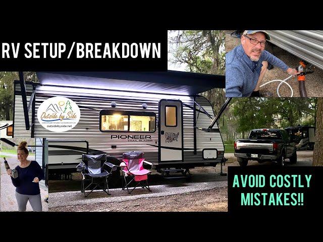 RV Setup & Breakdown for Newbies with  List